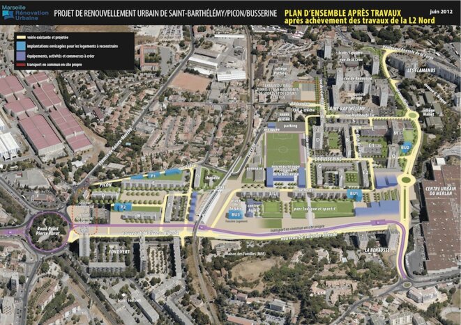Plan de rénovation urbaine de Saint-Barthélémy-Picon-Busserine. © MRU Plan de rénovation urbaine de Saint-Barthélémy-Picon-Busserine. © MRU